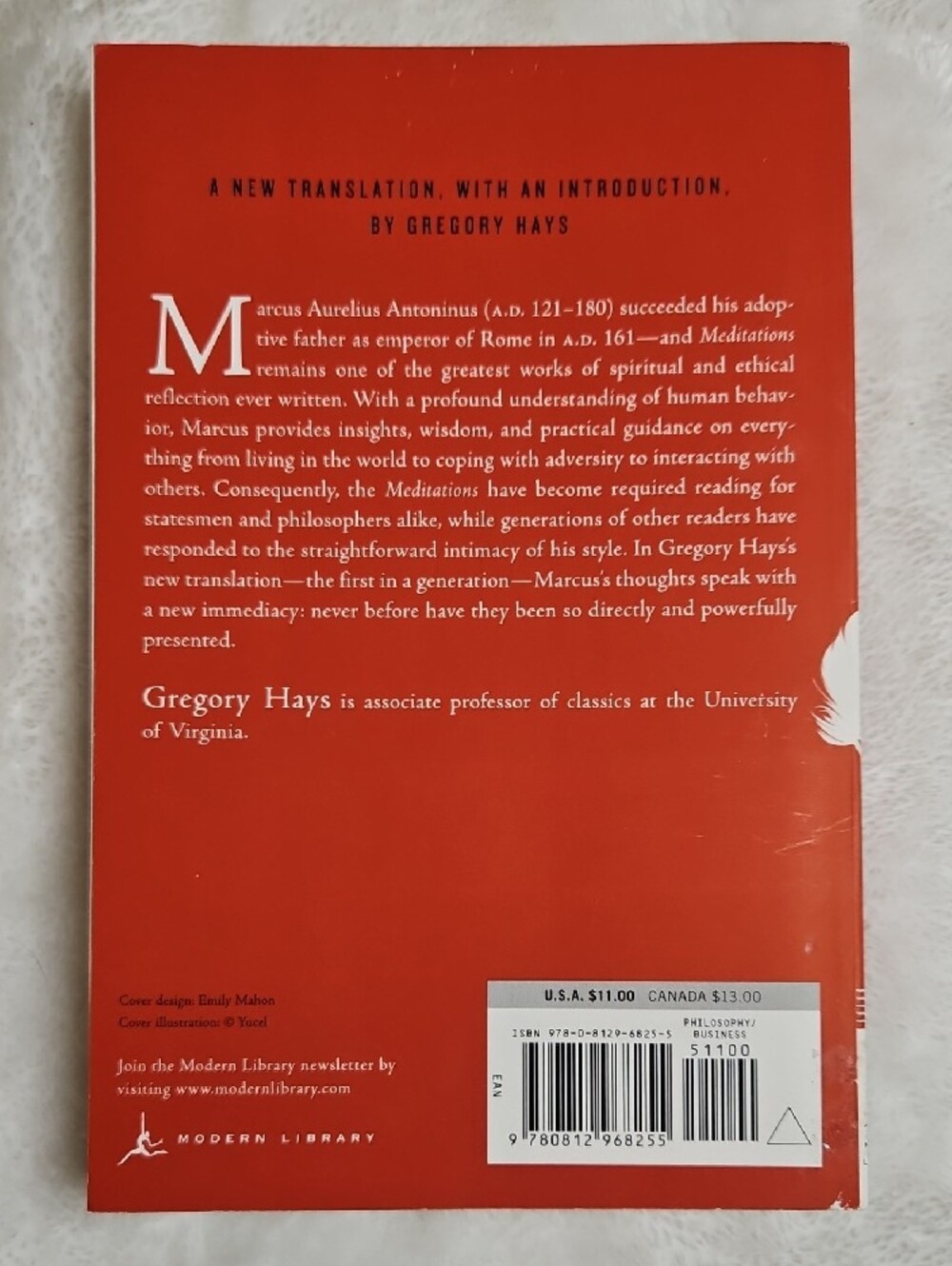 Meditations: A New Translation by Marcus Aurelius Gregory Hays Paperback Book - Picture 2 of 4
